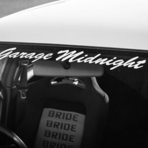 Garage Midnight Nostalgia Script Sticker